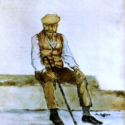 1978 - &quot;Old man with stick&quot;