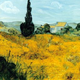1994 - &quot;Campo di grano con cipresso&quot; (da Van Gogh)