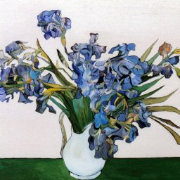 1998  &quot;Vase with irises&quot; (from Van Gogh)